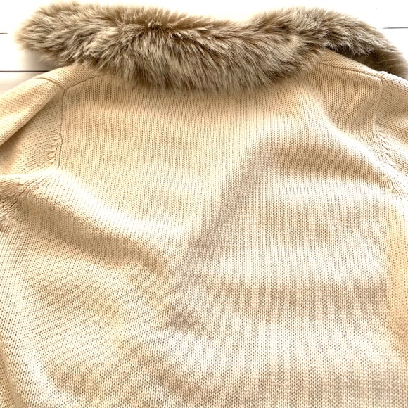 Kathie Lee Collection zipper sweater fur collar S - Picture 5 of 7